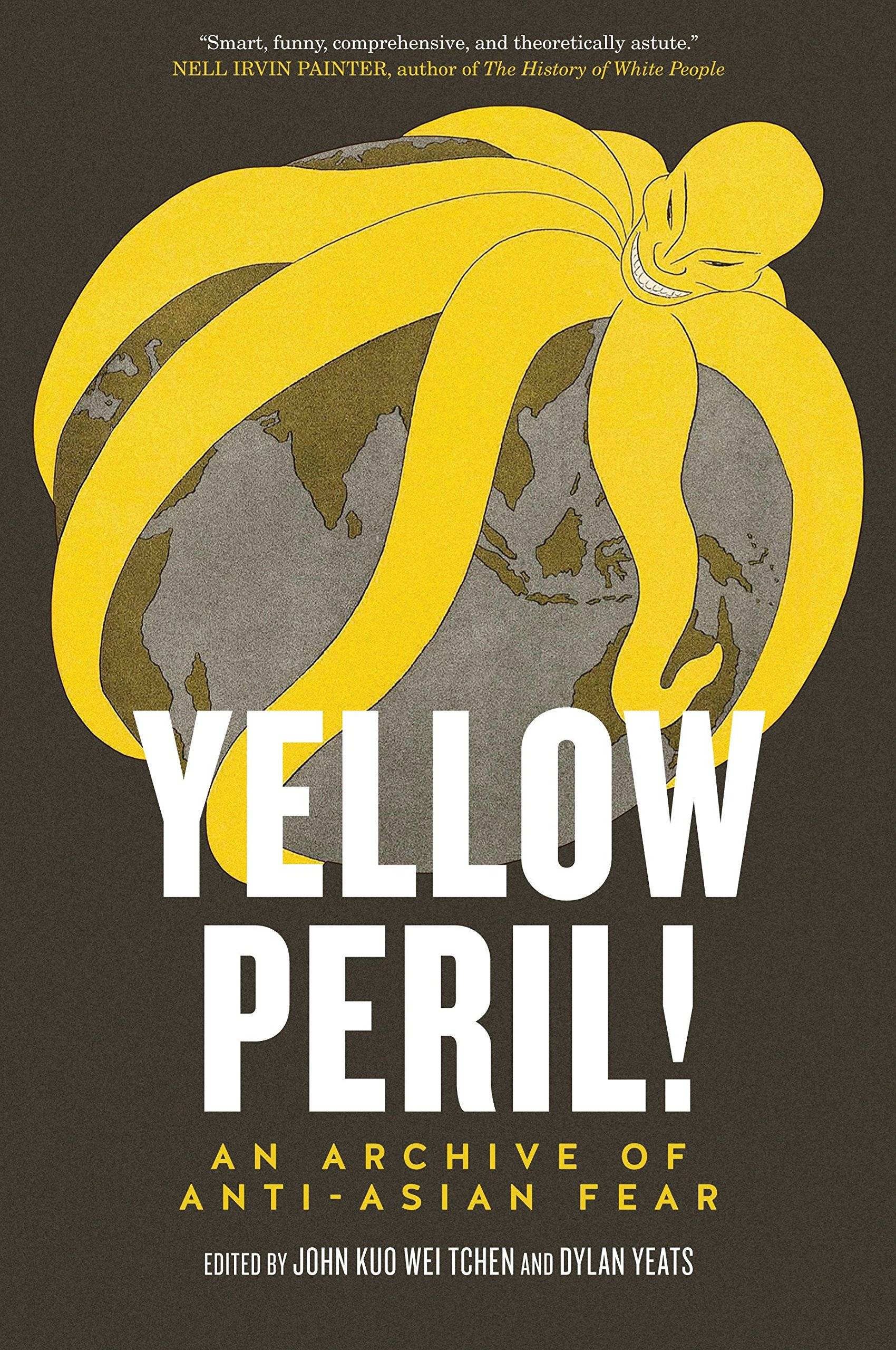 "Yellow Peril" book cover featuring a yellow octopus-like creature overtaking the earth.